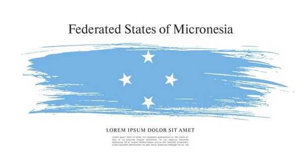 Bandiera degli Stati Federati di Micronesia — Vettoriale Stock
