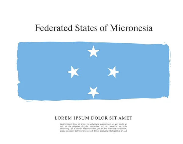 Bandiera degli Stati Federati di Micronesia — Vettoriale Stock