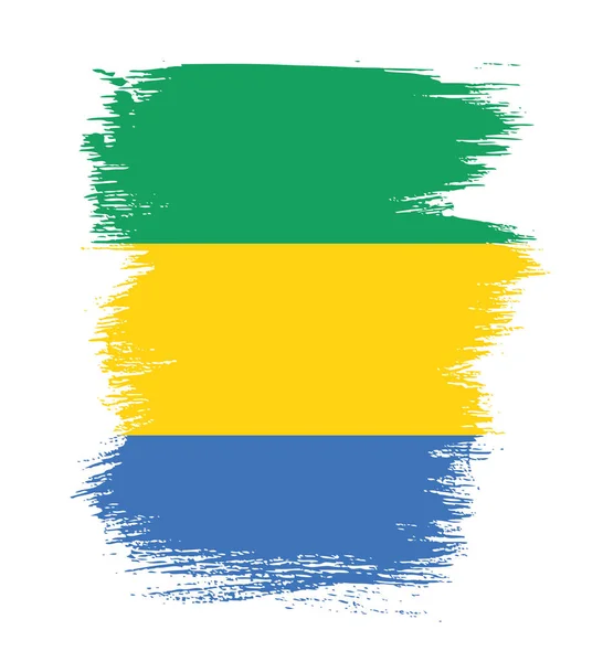 Vlag van Gabon achtergrond — Stockvector