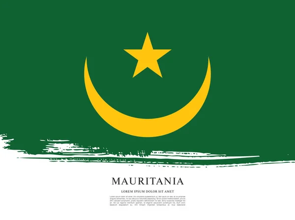 Flag of Mauritania background — Stock Vector