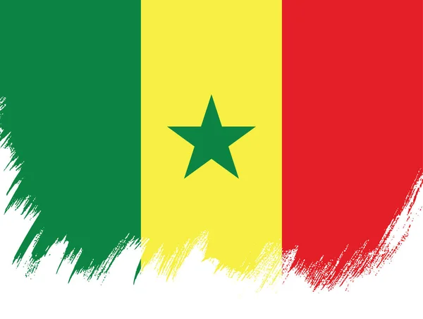 Fondo de la bandera de Senegal — Vector de stock