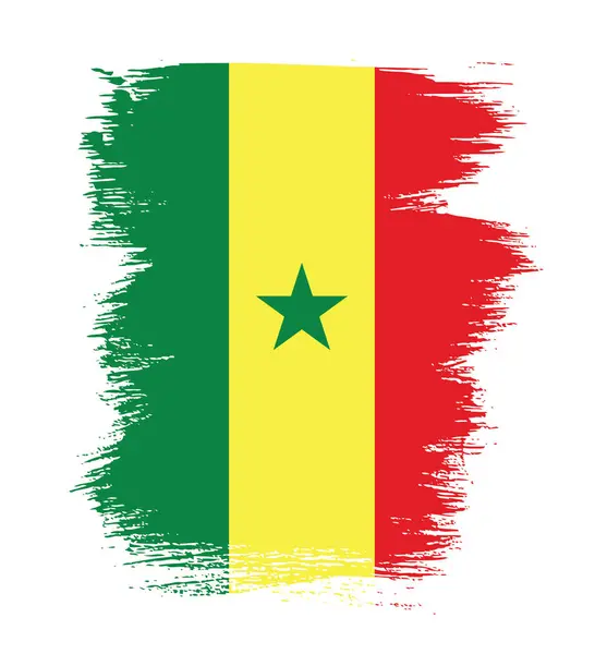 Fondo de la bandera de Senegal — Vector de stock