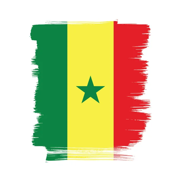 Fondo de la bandera de Senegal — Vector de stock