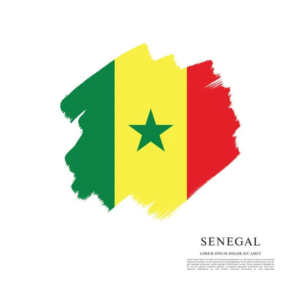 Drapeau de fond Sénégal — Image vectorielle