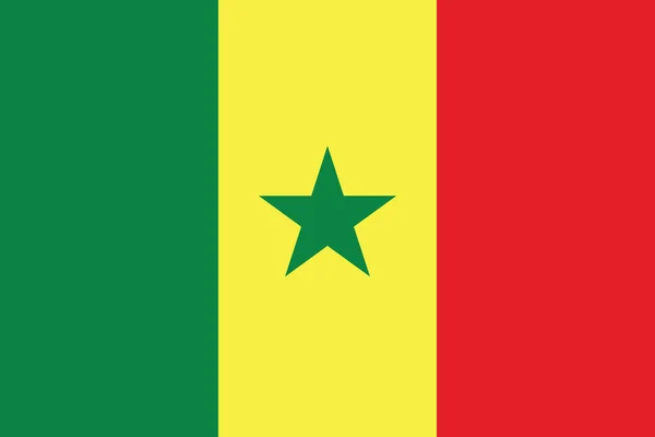 Fondo de la bandera de Senegal — Vector de stock