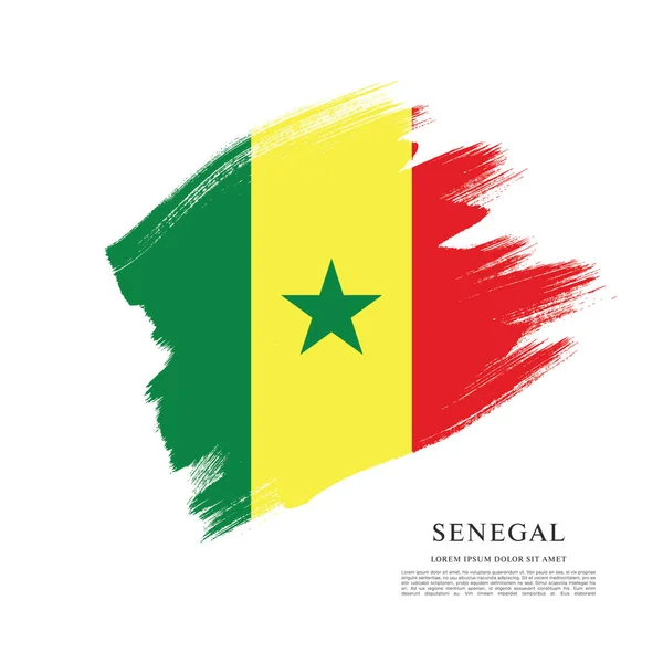 Drapeau de fond Sénégal — Image vectorielle