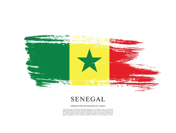 Fondo de la bandera de Senegal — Archivo Imágenes Vectoriales