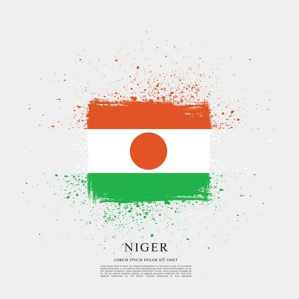Flagga av Niger bakgrund — Stock vektor