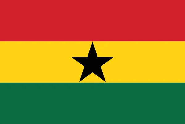 Fondo de la bandera de Ghana — Vector de stock