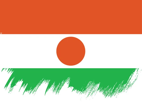 ニジェール背景の国旗 — ストックベクタ