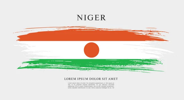 Drapeau du Niger fond — Image vectorielle