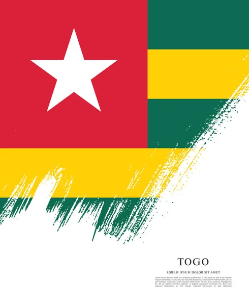 Bandera de Togo fondo — Vector de stock