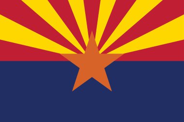 Arizona bayrağı. Amerika Birleşik Devletleri