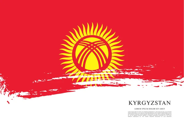 Flagge von Kyrgyzstan Hintergrund — Stockvektor