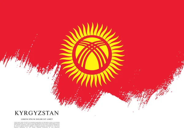 Flagge von Kyrgyzstan Hintergrund — Stockvektor
