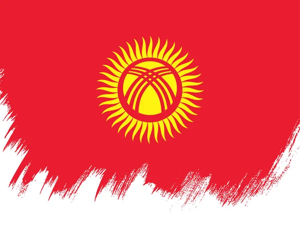 Bandera de Kirguistán Fondo — Archivo Imágenes Vectoriales