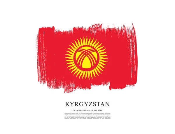 Vlajka Kyrgyzstánu pozadí — Stockový vektor