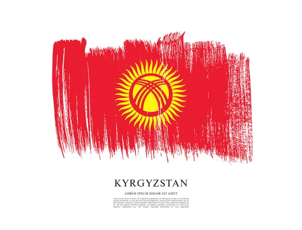 Flagge von Kyrgyzstan Hintergrund — Stockvektor