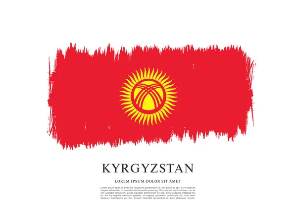 Vlag van Kirgizië achtergrond — Stockvector