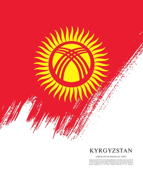 Drapeau du Kirghizistan fond — Image vectorielle