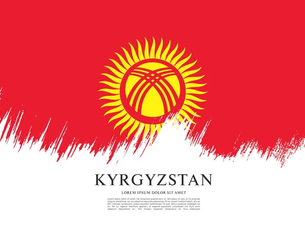 Flagge von Kyrgyzstan Hintergrund — Stockvektor