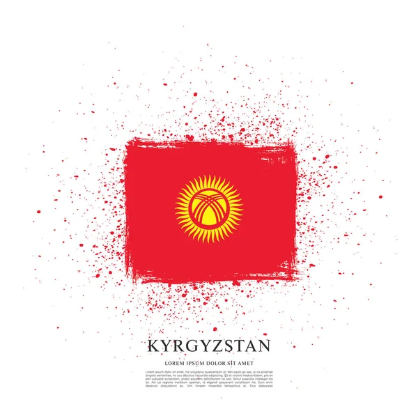 Flagge von Kyrgyzstan Hintergrund — Stockvektor