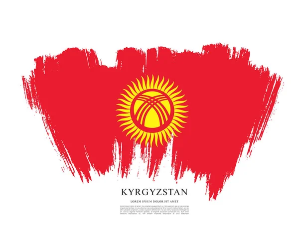 キルギスタン背景の国旗 — ストックベクタ