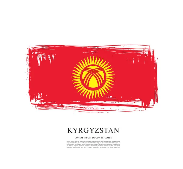 Flagge von Kyrgyzstan Hintergrund — Stockvektor