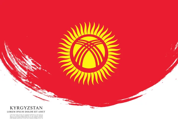 Vlajka Kyrgyzstánu pozadí — Stockový vektor