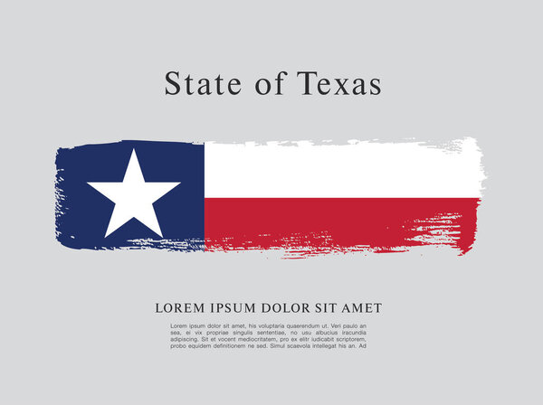 Flag of Texas. United States of America