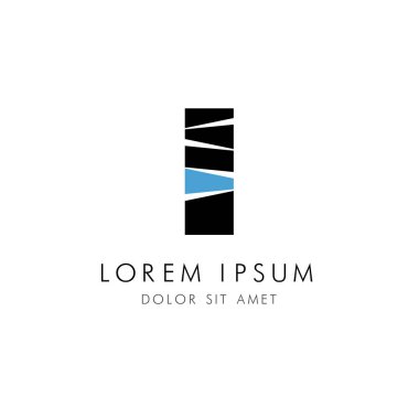 Soyut dikdörtgen renkli logo