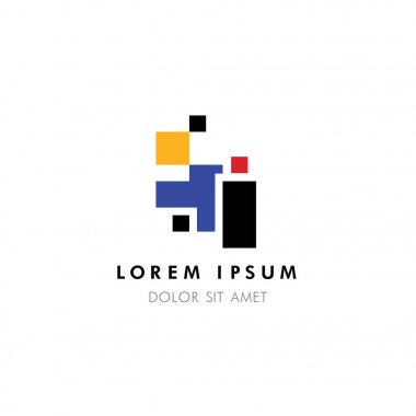 Soyut kare kurumsal logo