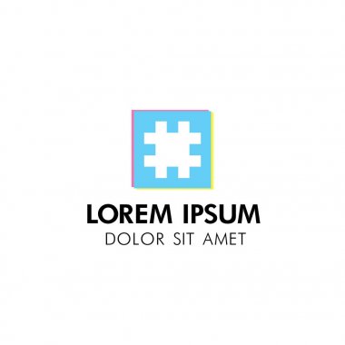 Soyut kare kurumsal logo