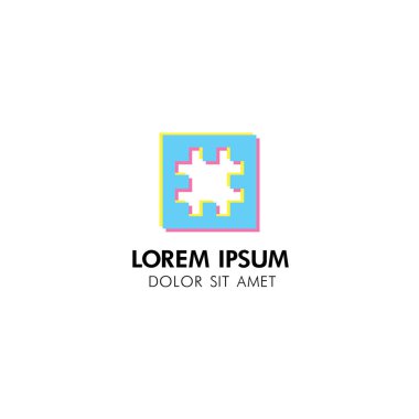 Soyut kare kurumsal logo