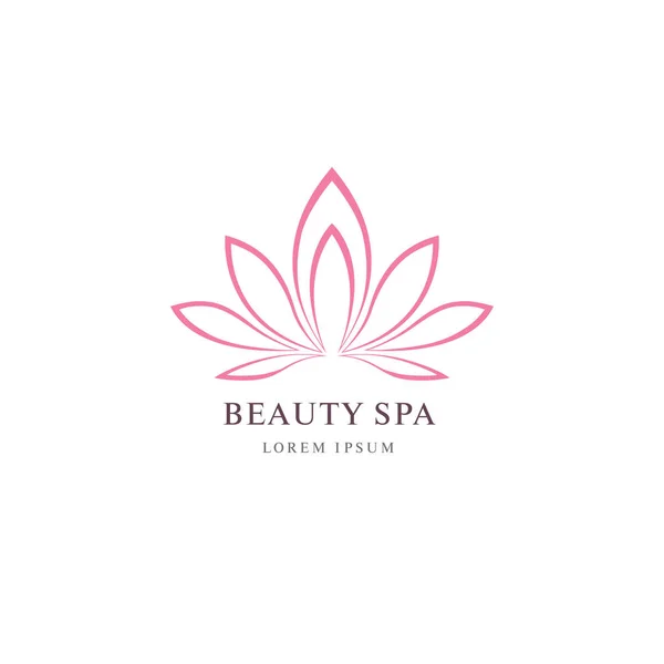 Diseño del logotipo del spa de belleza — Archivo Imágenes Vectoriales
