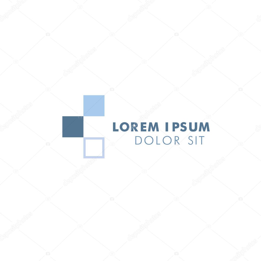 Abstract square corporate logo
