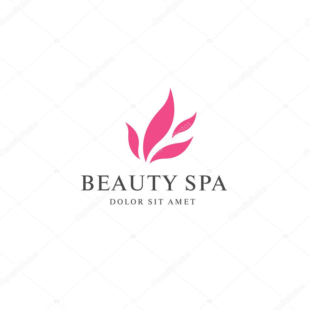 Beauty spa logo design, vector illustration