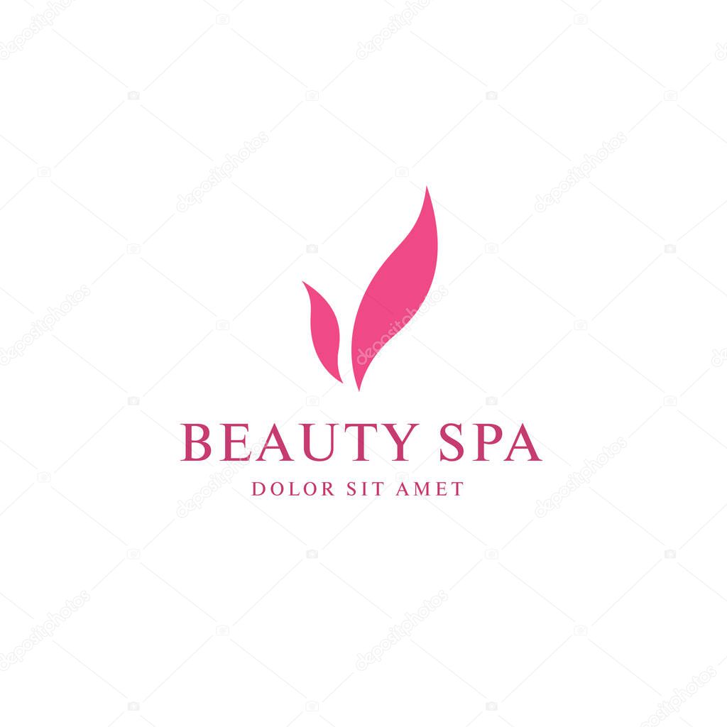 Beauty spa logo design, vector illustration
