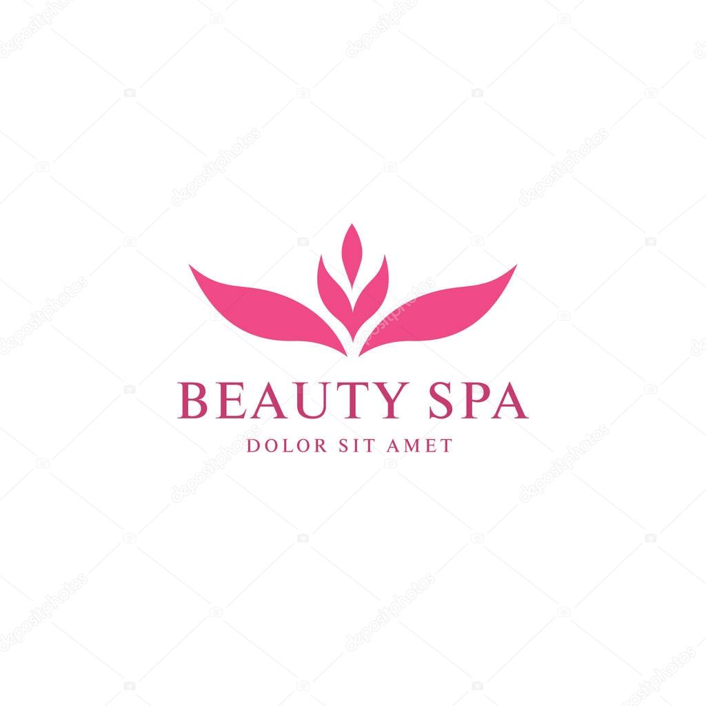 Beauty spa logo design, vector illustration