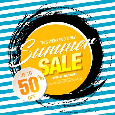 yaz satış şablonu afişi