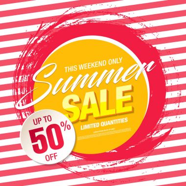 yaz satış şablonu afişi