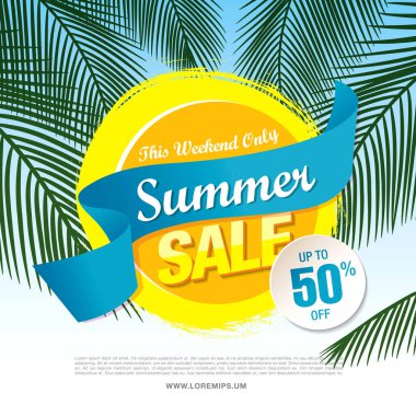 yaz satış şablonu afişi