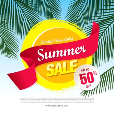 yaz satış şablonu afişi