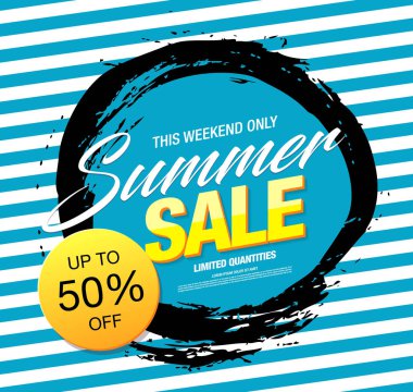 yaz satış şablonu afişi