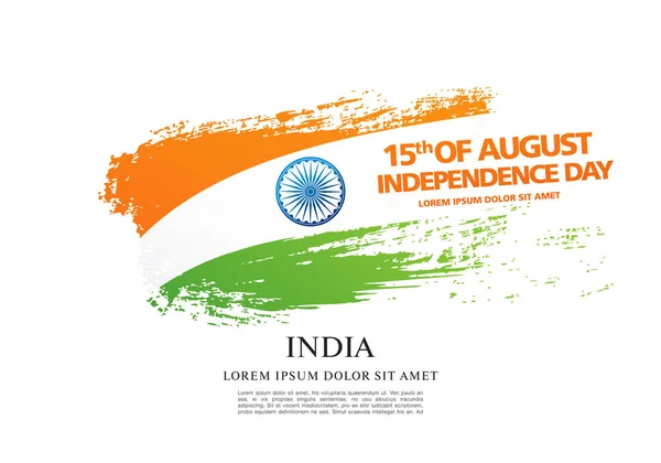Tarjeta para el Día de la Independencia de la India . — Vector de stock
