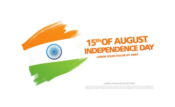 Karte für den Unabhängigkeitstag Indiens. — Stockvektor