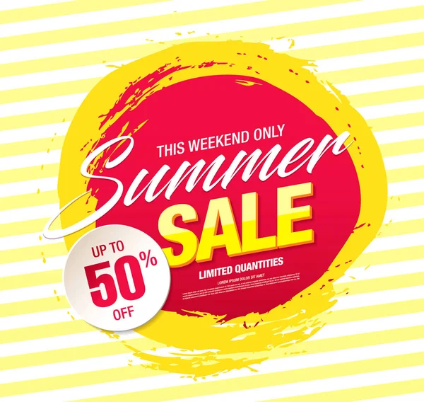 Summer sale template banner — Stock Vector