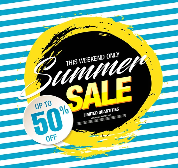 yaz satış şablonu afişi