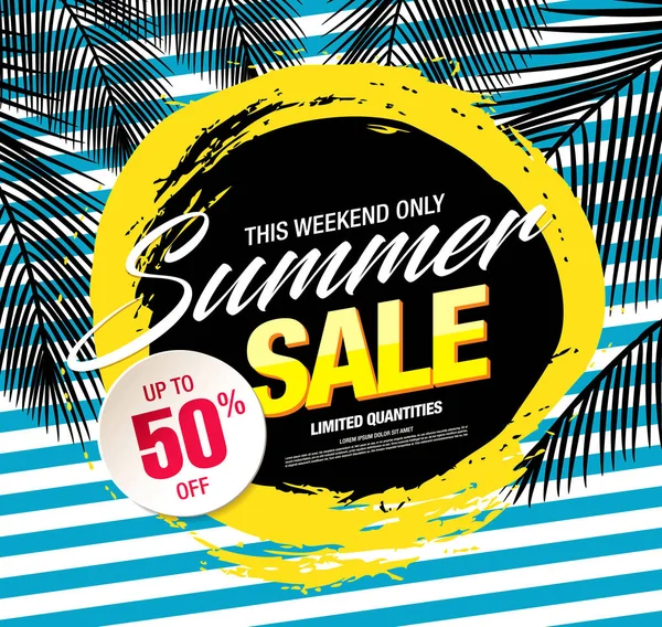 Summer sale template banner — Stock Vector