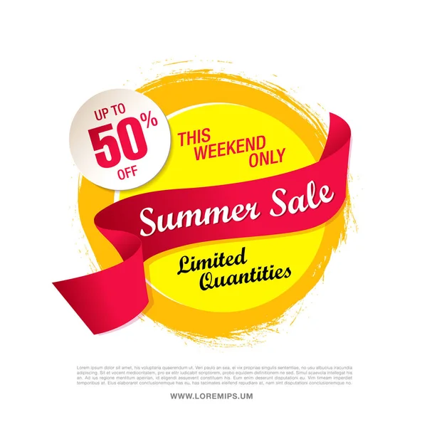 Banner modelo de venda de verão —  Vetores de Stock